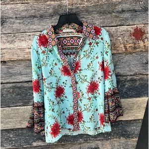 Alice + Olivia silk and cotton blouse